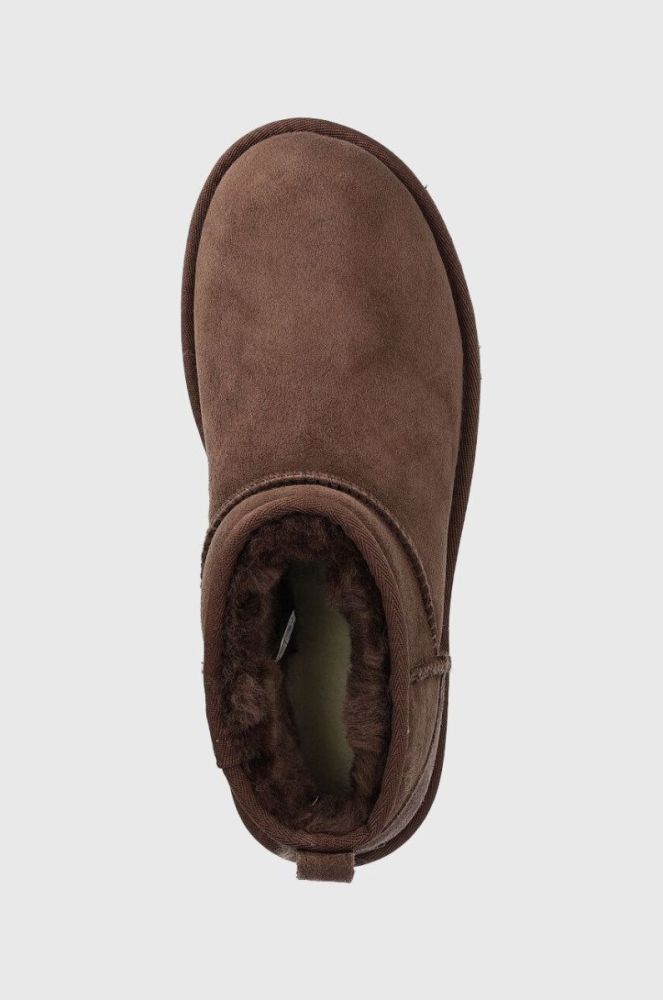 Шкіряні чоботи UGG W Classic Ultra Mini колір коричневий фото 4
