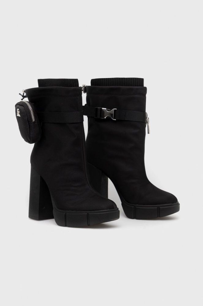 Черевики Steve Madden Riseup жіночі колір чорний каблук блок фото 2