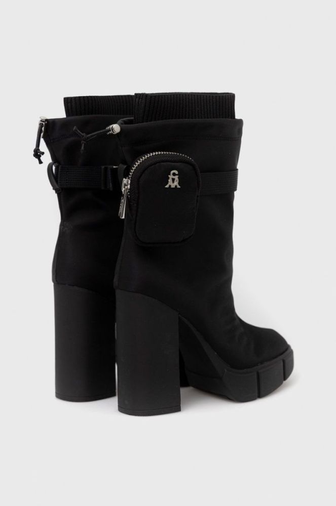 Черевики Steve Madden Riseup жіночі колір чорний каблук блок фото 3