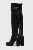 Чоботи Steve Madden Magnifico жіночі колір чорний каблук блок