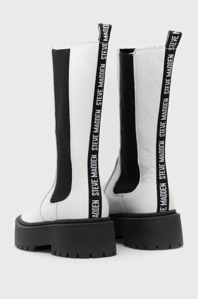 Шкіряні черевики Steve Madden Vivianne жіночі колір білий на платформі фото 3