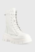 Шкіряні черевики Steve Madden Fezza жіночі колір білий на плоскому ходу злегка утеплена
