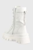 Шкіряні черевики Steve Madden Fezza жіночі колір білий на плоскому ходу злегка утеплена