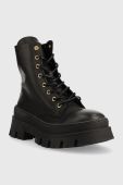 Шкіряні черевики Steve Madden Frederique жіночі колір чорний на платформі Шкіряні черевики Steve Madden Frederique жіночі колір чорний на платформі