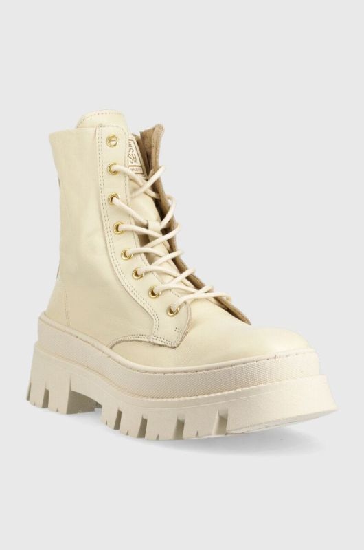 Черевики Steve Madden Frederique жіночі колір бежевий на платформі фото 2