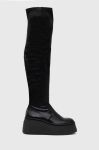 Чоботи Steve Madden Phaeline жіночі колір чорний на платформі Чоботи Steve Madden Phaeline жіночі колір чорний на платформі