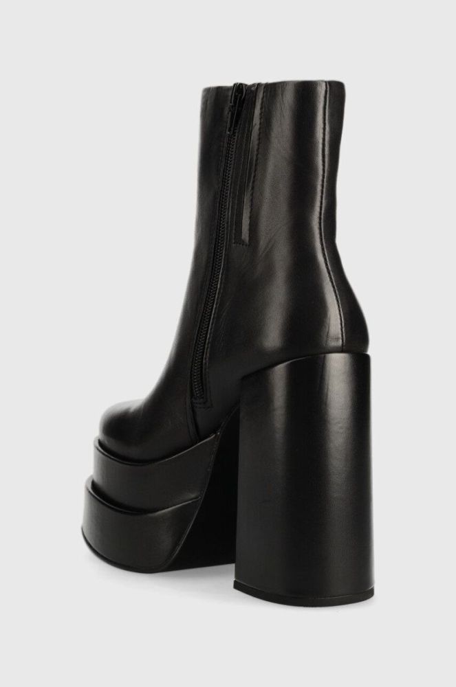 Шкіряні черевики Steve Madden Cobra жіночі колір чорний каблук блок фото 3