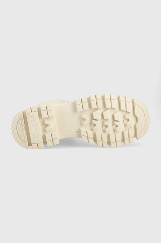 Шкіряні черевики Steve Madden Fezza жіночі колір бежевий на плоскому ходу злегка утеплена фото 5