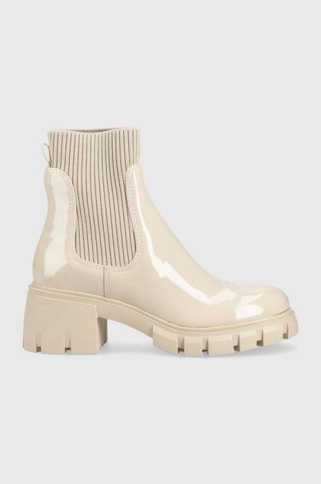 Черевики Steve Madden Hutch жіночі колір бежевий каблук блок