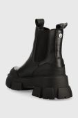 Шкіряні черевики Steve Madden Cave жіночі колір чорний на платформі