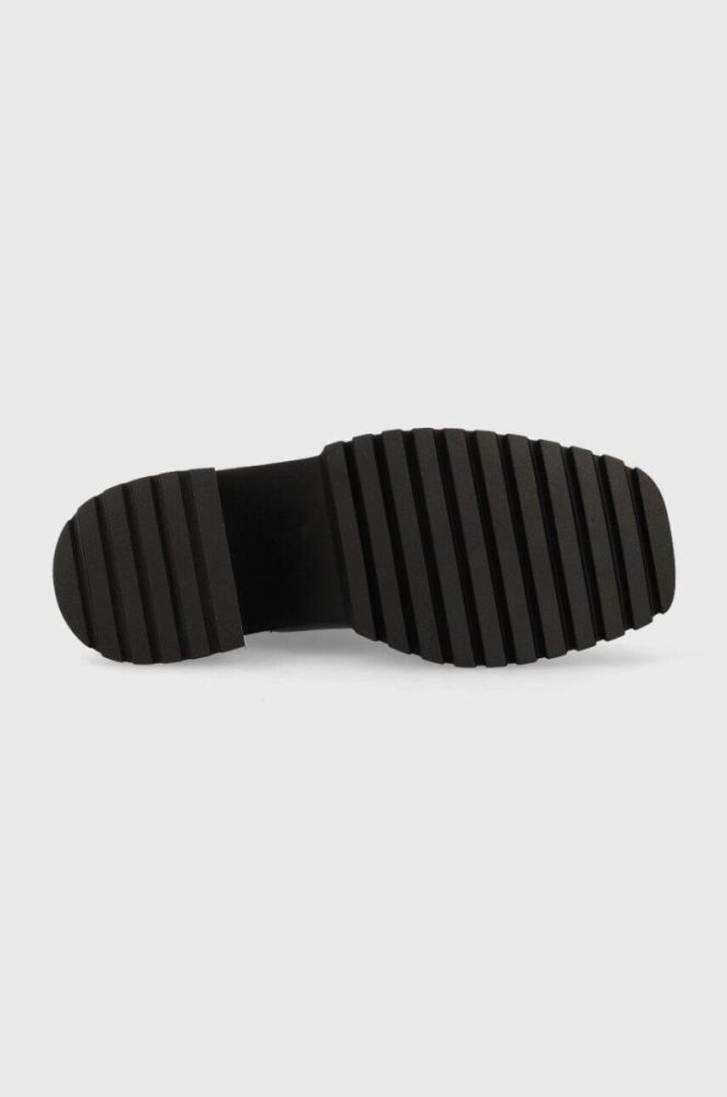 Шкіряні черевики Steve Madden Parkway жіночі колір чорний каблук блок фото 5