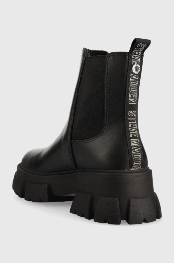 Шкіряні черевики Steve Madden Tunnel жіночі колір чорний на платформі фото 3