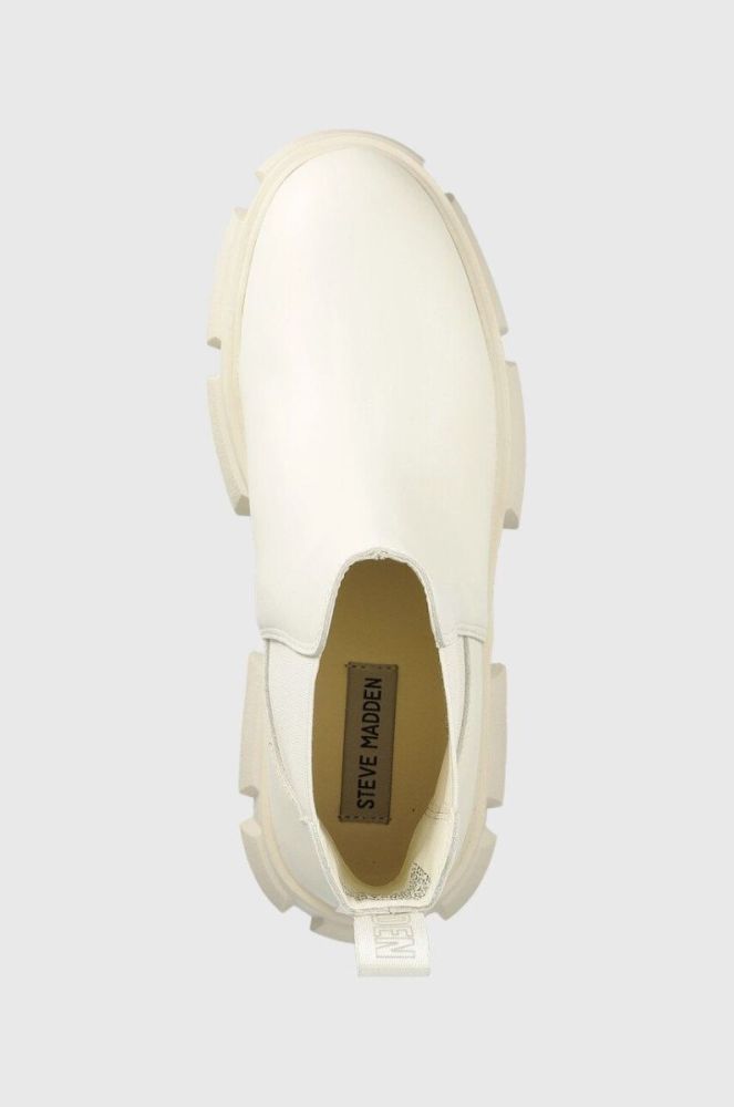 Шкіряні черевики Steve Madden Tunnel жіночі колір бежевий на платформі фото 4