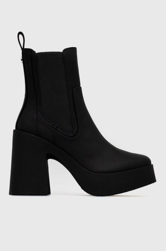 Черевики Steve Madden Climate жіночі колір чорний каблук блок