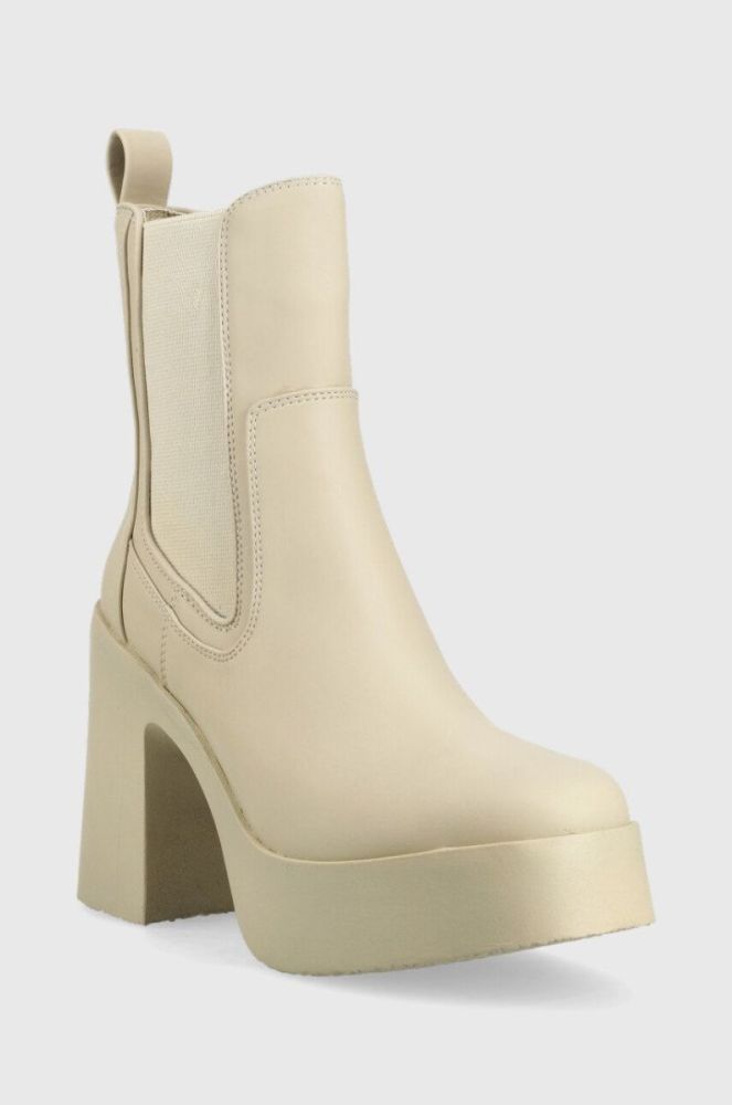 Черевики Steve Madden Climate жіночі колір бежевий каблук блок фото 2