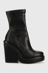 Черевики Steve Madden All Out жіночі колір чорний каблук блок Черевики Steve Madden All Out жіночі колір чорний каблук блок