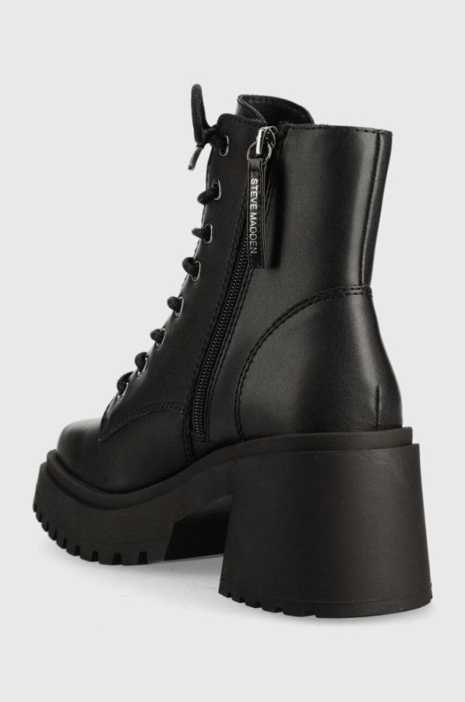 Шкіряні черевики Steve Madden Freeport жіночі колір чорний каблук блок фото 3