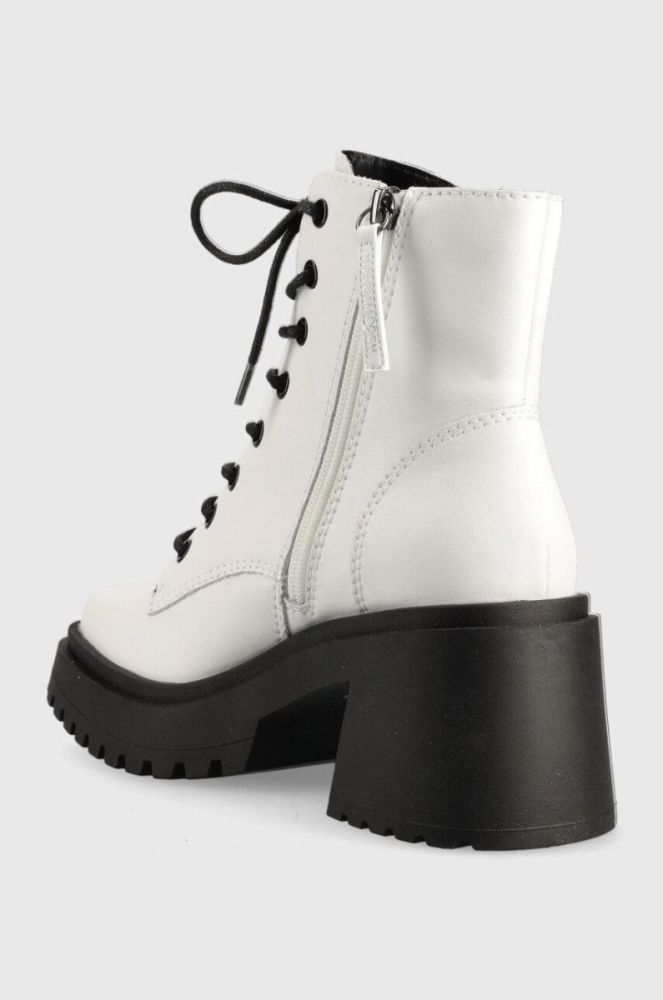 Шкіряні черевики Steve Madden Freeport жіночі колір білий каблук блок фото 3