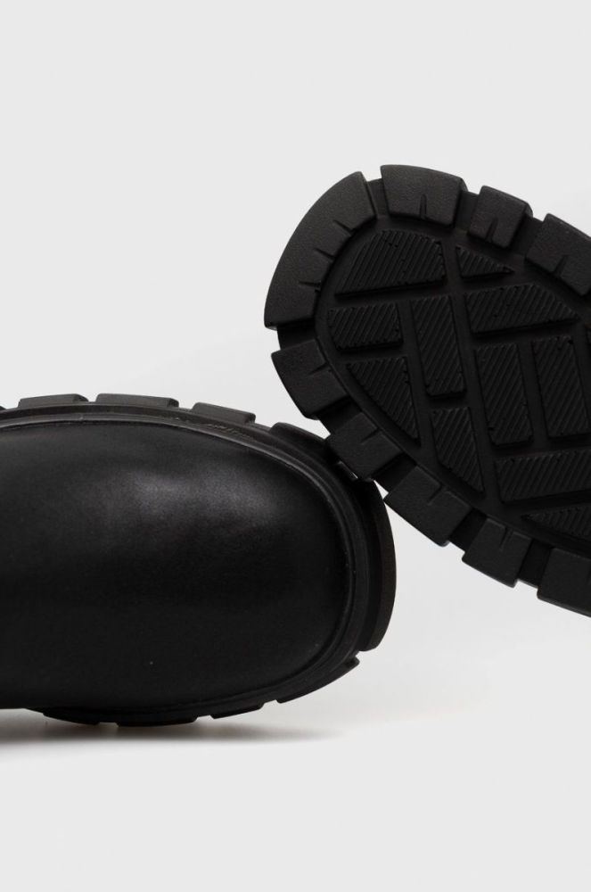 Шкіряні черевики Steve Madden Ballistic жіночі колір чорний каблук блок фото 4