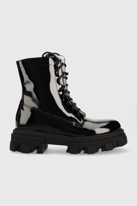 Черевики Chiara Ferragni Cf жіночі колір чорний на платформі Черевики Chiara Ferragni Cf жіночі колір чорний на платформі