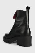 Шкіряні черевики Chiara Ferragni Eyelike жіночі колір чорний каблук блок
