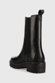 Шкіряні черевики Guess Ibbie жіночі колір чорний каблук блок