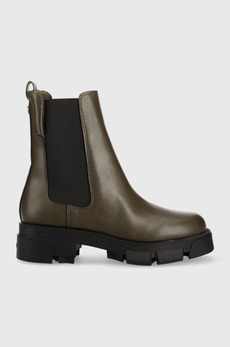 Черевики Guess Madla жіночі колір зелений на плоскому ходу Черевики Guess Madla жіночі колір зелений на плоскому ходу