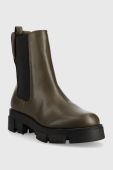 Черевики Guess Madla жіночі колір зелений на плоскому ходу Черевики Guess Madla жіночі колір зелений на плоскому ходу