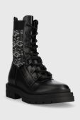 Черевики Guess Odalis жіночі колір чорний на плоскому ходу