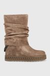 Черевики Guess Hadama жіночі колір коричневий на танкетці Черевики Guess Hadama жіночі колір коричневий на танкетці