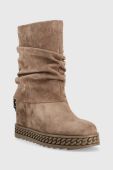 Черевики Guess Hadama жіночі колір коричневий на танкетці