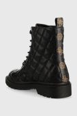 Черевики Guess Rambo жіночі колір чорний на плоскому ходу Черевики Guess Rambo жіночі колір чорний на плоскому ходу