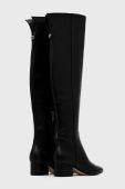 Шкіряні чоботи Guess Sacha жіночі колір чорний каблук блок