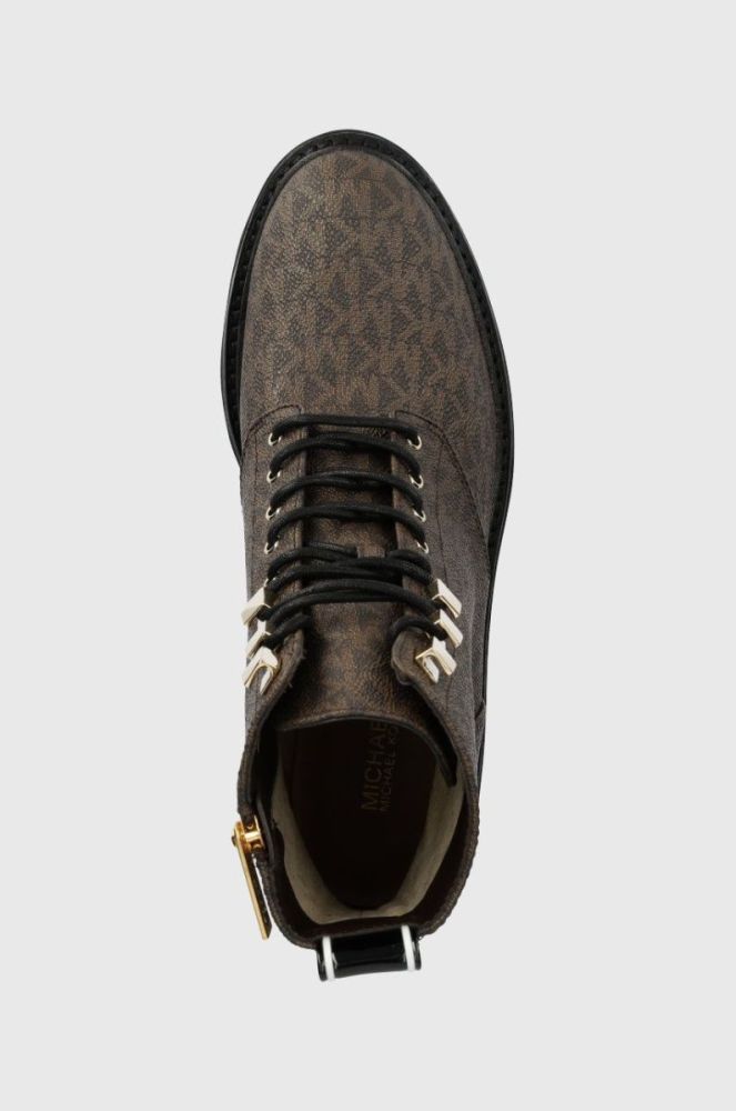Черевики MICHAEL Michael Kors Haskell жіночі колір коричневий на плоскому ходу фото 4