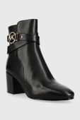 Шкіряні черевики MICHAEL Michael Kors Rory жіночі колір чорний каблук блок Шкіряні черевики MICHAEL Michael Kors Rory жіночі колір чорний каблук блок