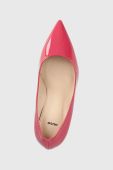 Шкіряні туфлі HUGO Ines колір рожевий