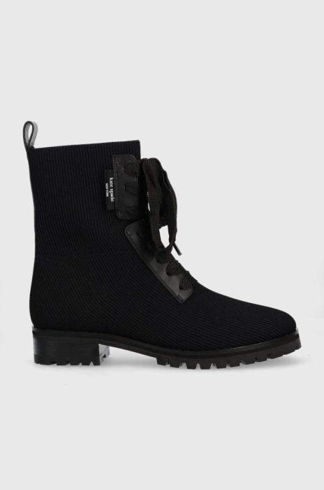 Черевики Kate Spade Merigue жіночі колір чорний на плоскому ходу Черевики Kate Spade Merigue жіночі колір чорний на плоскому ходу