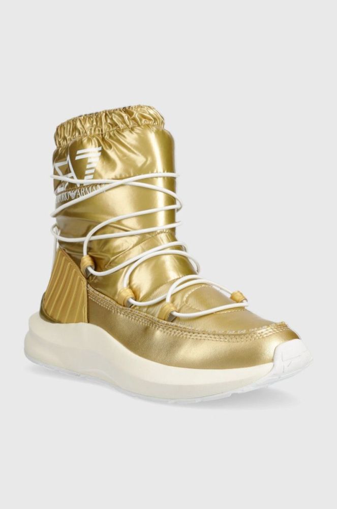 Зимові чоботи EA7 Emporio Armani Snow Boot колір золотий фото 2