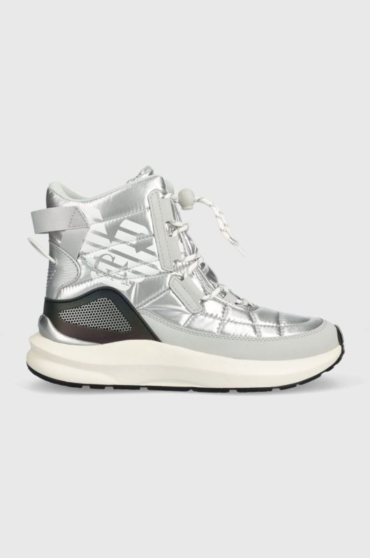 Зимові чоботи EA7 Emporio Armani Snow Boot колір срібний