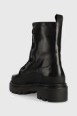 Шкіряні черевики Pinko Timo жіночі колір чорний на плоскому ходу