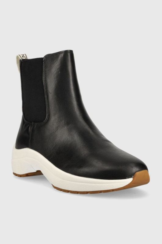Шкіряні черевики Lauren Ralph Lauren Wp Burnished Rylee жіночі колір чорний на платформі 802875307001 фото 2