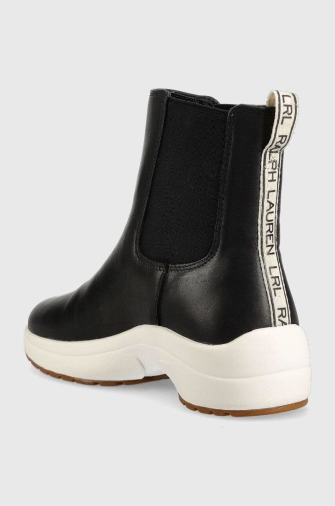Шкіряні черевики Lauren Ralph Lauren Wp Burnished Rylee жіночі колір чорний на платформі 802875307001 фото 3