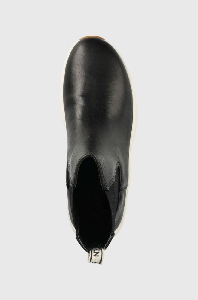 Шкіряні черевики Lauren Ralph Lauren Wp Burnished Rylee жіночі колір чорний на платформі 802875307001 фото 4