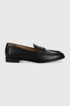 Шкіряні мокасини Lauren Ralph Lauren Wynnie жіночі колір чорний на плоскому ходу 802875318001 Шкіряні мокасини Lauren Ralph Lauren Wynnie жіночі колір чорний на плоскому ходу 802875318001