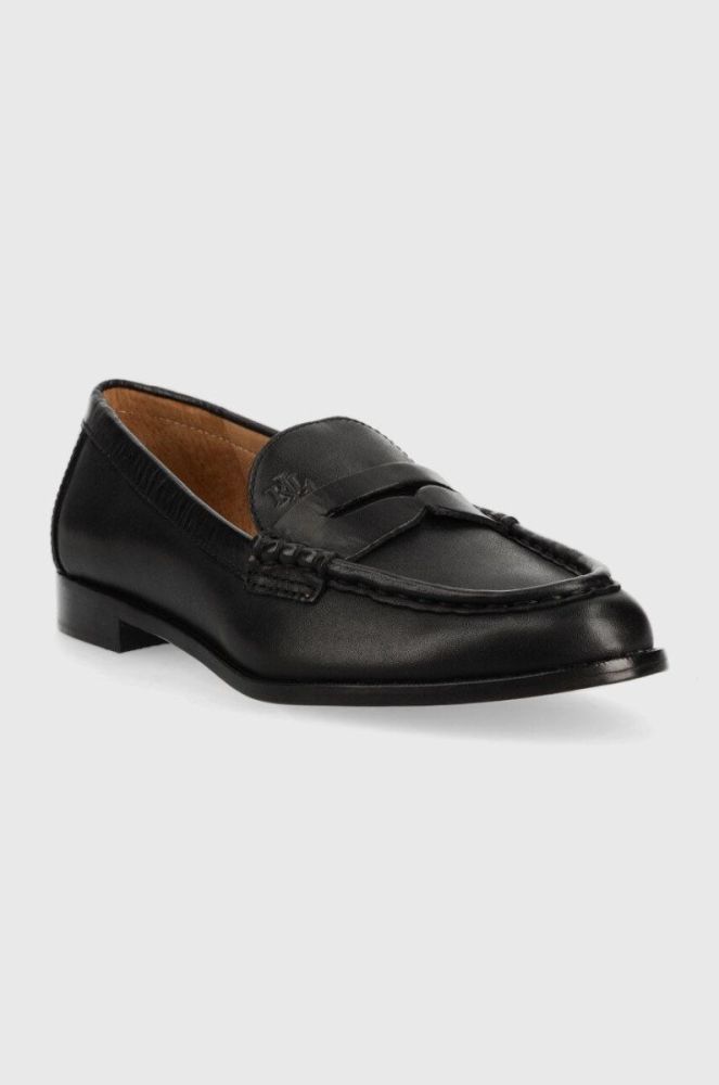 Шкіряні мокасини Lauren Ralph Lauren Wynnie жіночі колір чорний на плоскому ходу 802875318001 фото 2