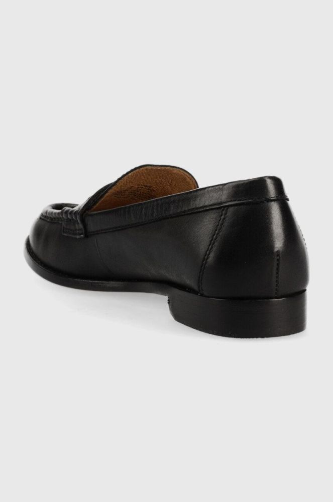 Шкіряні мокасини Lauren Ralph Lauren Wynnie жіночі колір чорний на плоскому ходу 802875318001 фото 3