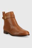 Черевики Lauren Ralph Lauren Burnished Calf Briele жіночі колір коричневий на плоскому ходу 802882390001