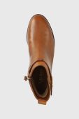 Черевики Lauren Ralph Lauren Burnished Calf Briele жіночі колір коричневий на плоскому ходу 802882390001