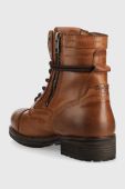 Шкіряні черевики Pepe Jeans Melting Combat Warm W жіночі колір коричневий на плоскому ходу злегка утеплена Шкіряні черевики Pepe Jeans Melting Combat Warm W жіночі колір коричневий на плоскому ходу злегка утеплена
