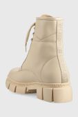Шкіряні черевики Karl Lagerfeld Aria жіночі колір бежевий на платформі (2642021)